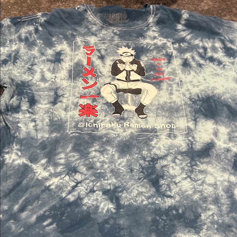 Ichiraku Ramen Shop Blue Tie-Dye Men's Short Sleeve Tee